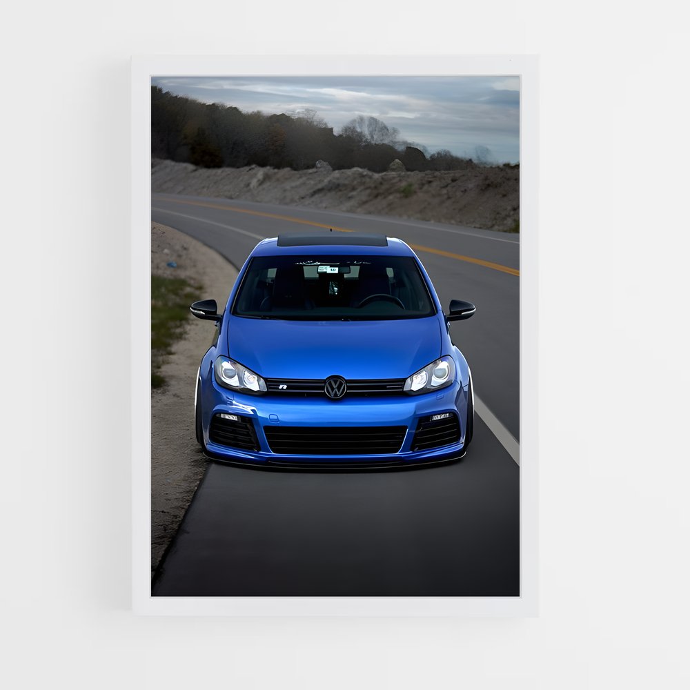 Poster Road Trip Blue – affiche Volkswagen (vue 3)